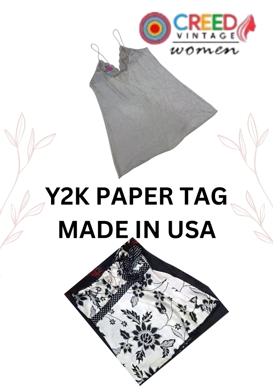 CR2707 Y2K Etichetta di Carta Made In USA Bluse - 7 Pz