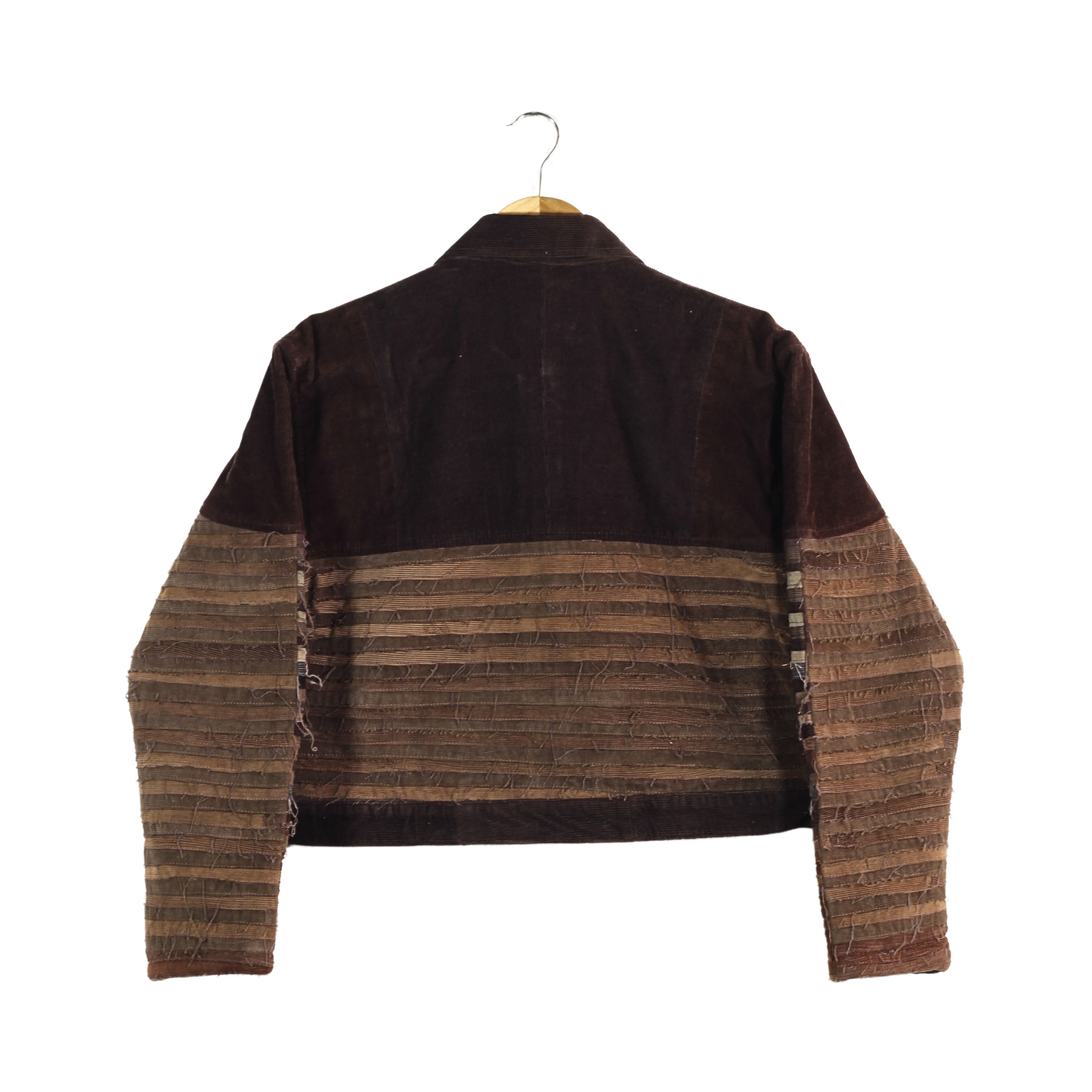 Überarbeitete cropped Cordjacke