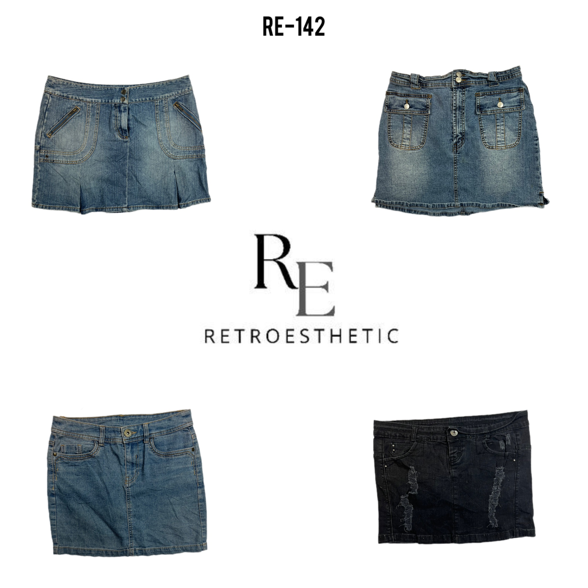 Y2K Denim Mini Skirts (RE-142)