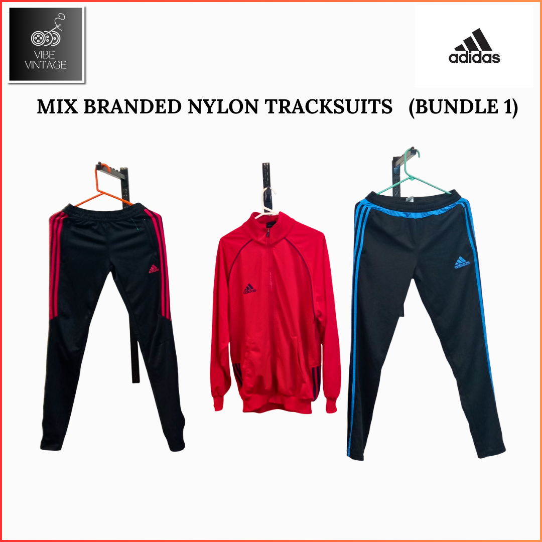 MIX BRANDED NYLON TRACKSUIT - 20 PCS (BUNDLE 1)