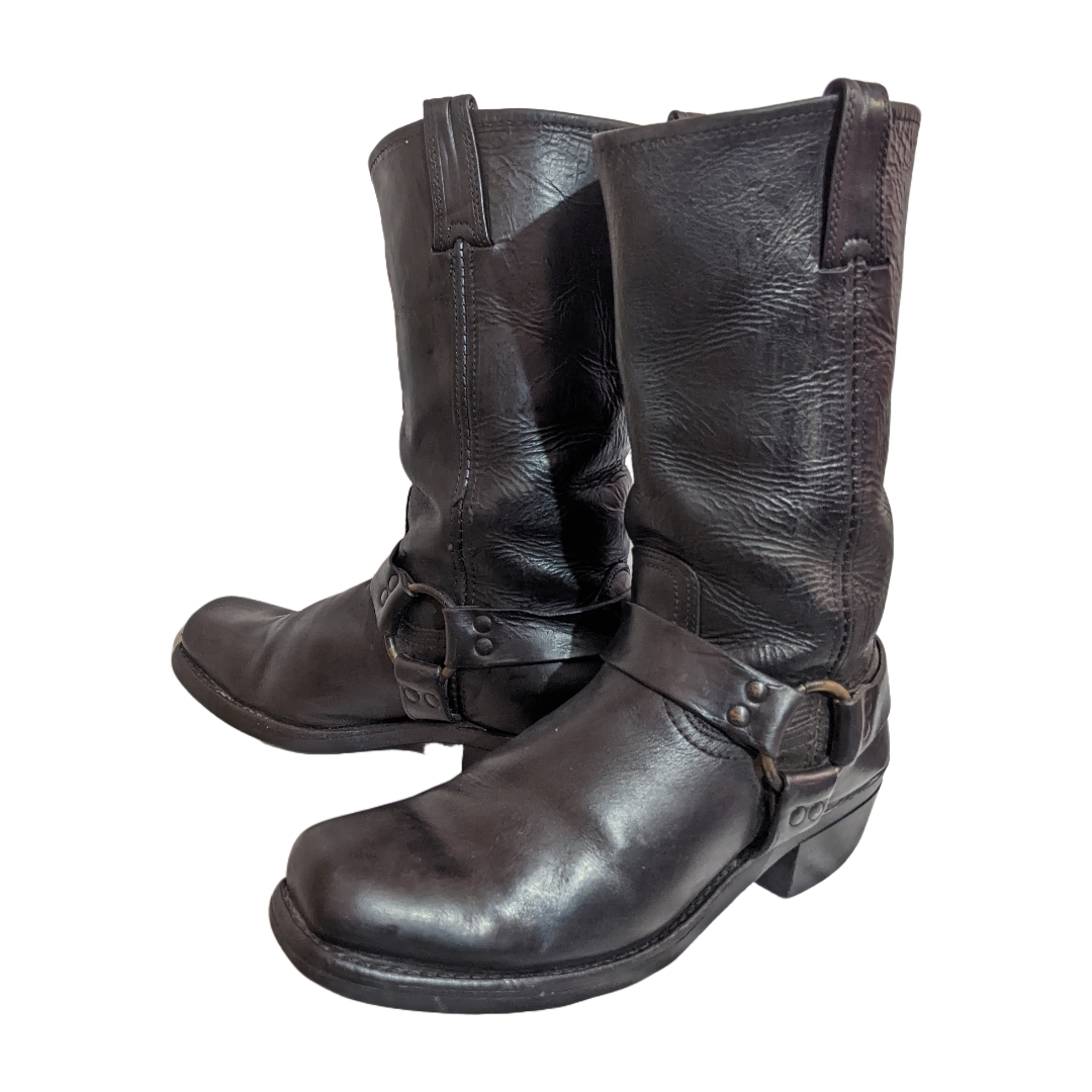 【美品】FRYE  本革ブーツ  MADE IN Mexico 2200919 Vintage 90s FRYE Mexico ウエスタンブーツ BRN 7M