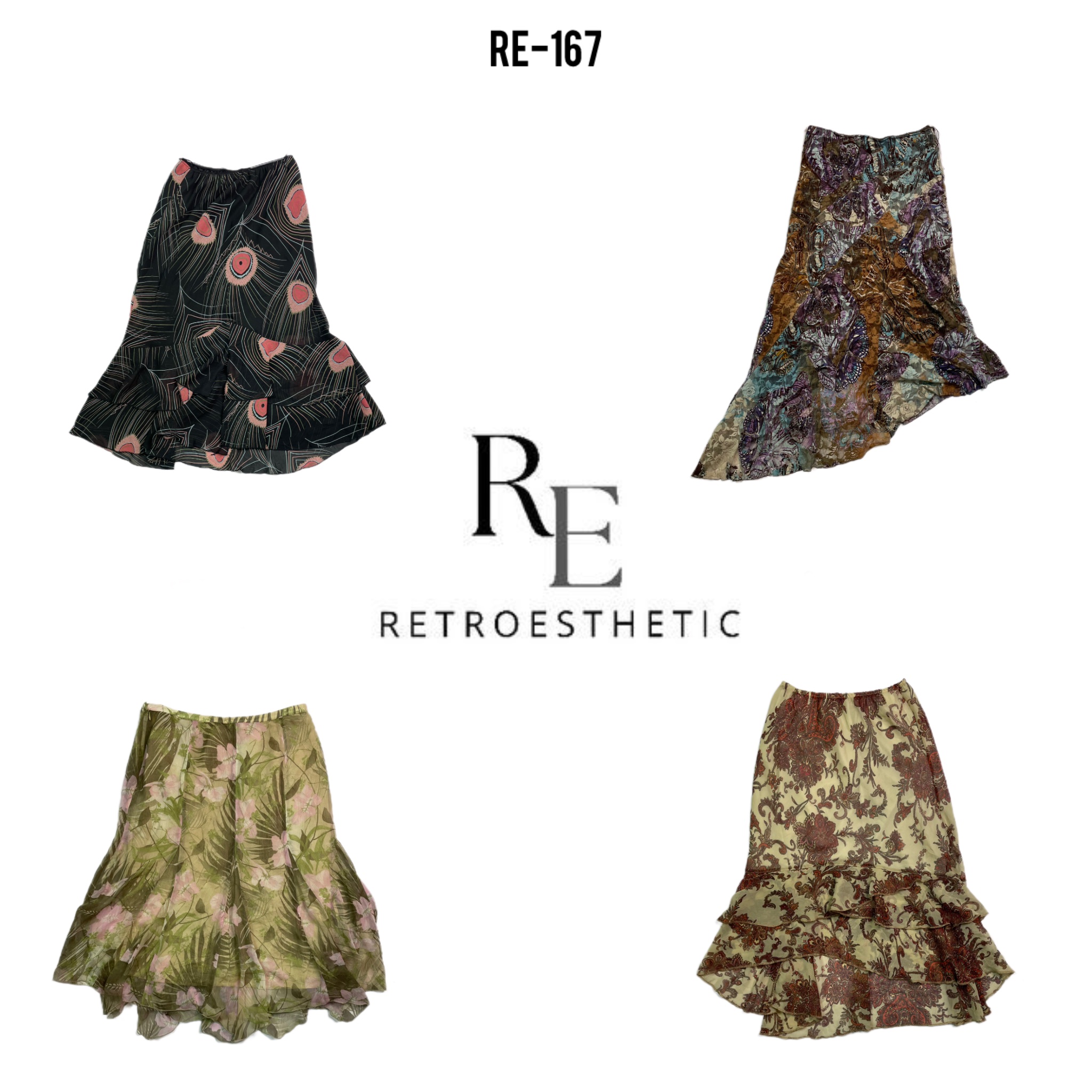 Y2K Grunge Tone Poly Skirts (RE-167)