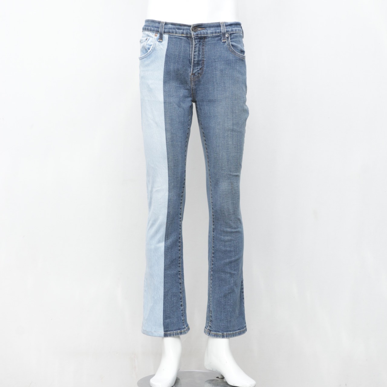 Rework Levi's Denim Two Tone Jeans