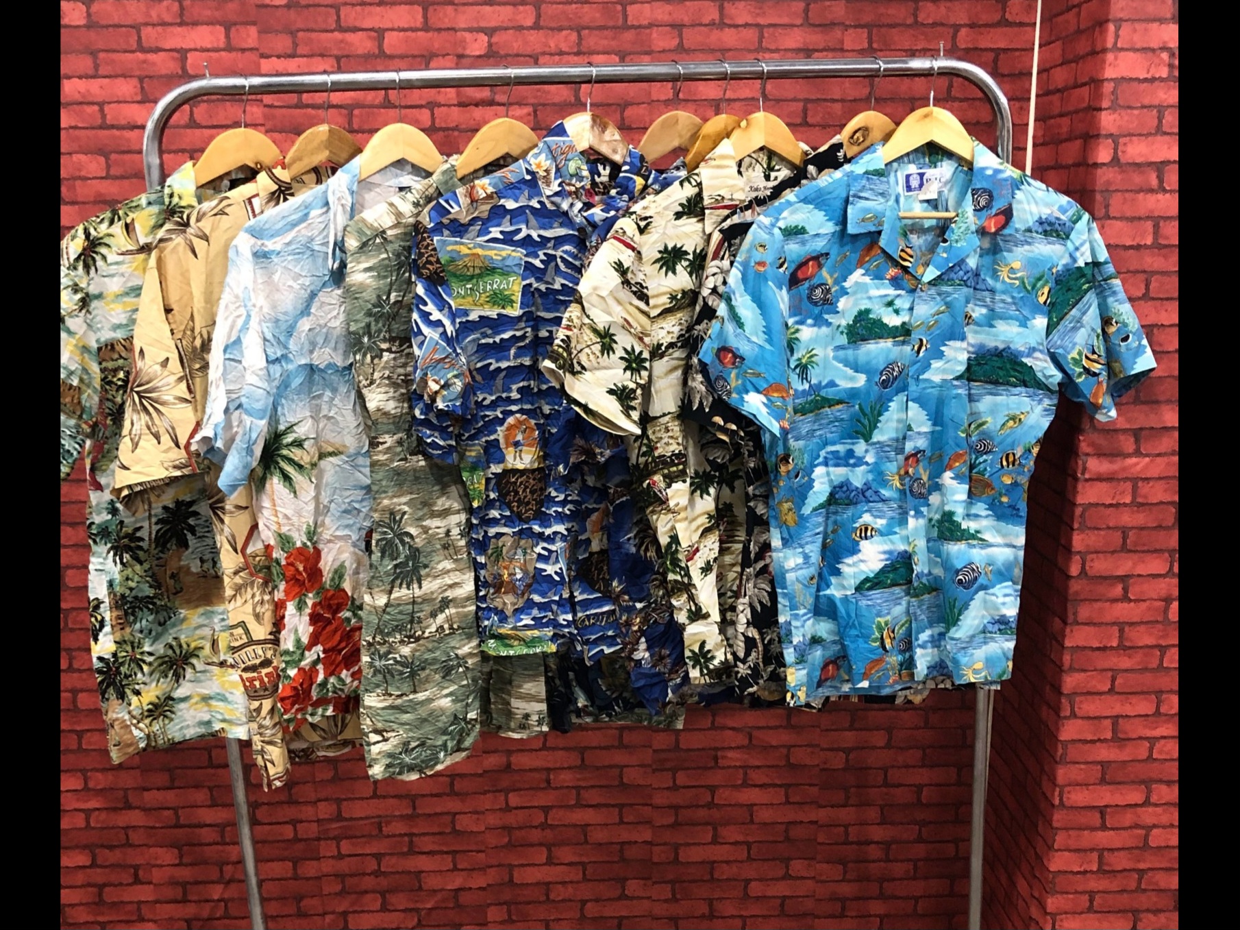 Men Hawaiian Shirts 10Pcs