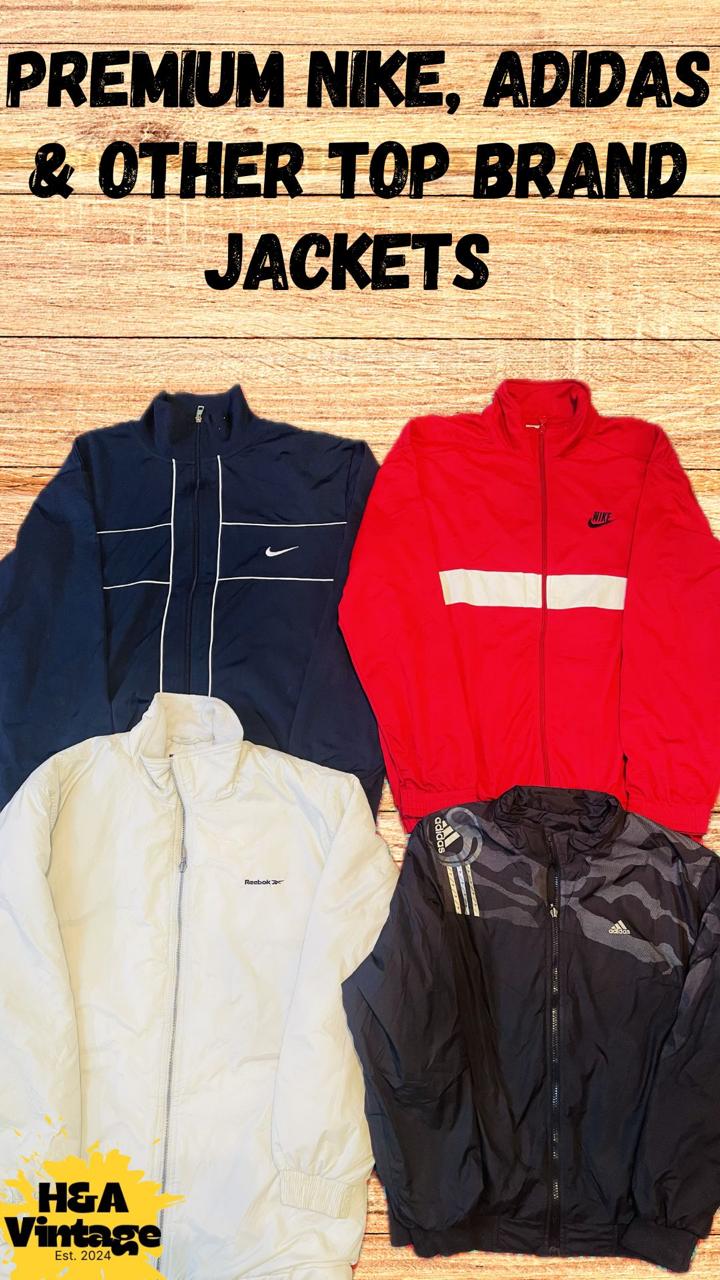 Adidas, Nike and Top Brands Jackets