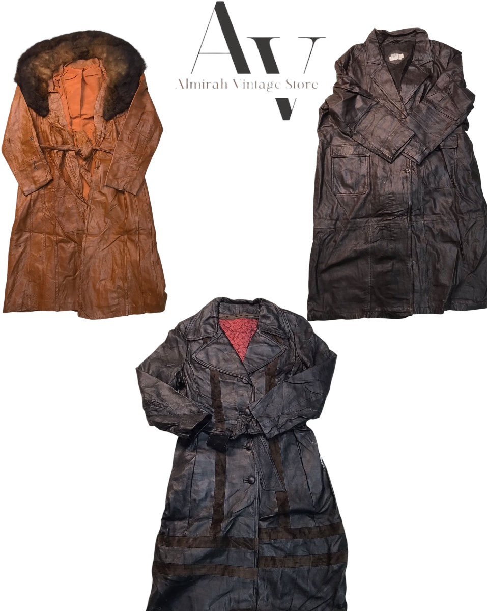 Y2k trench coat in pelle 10 pezzi