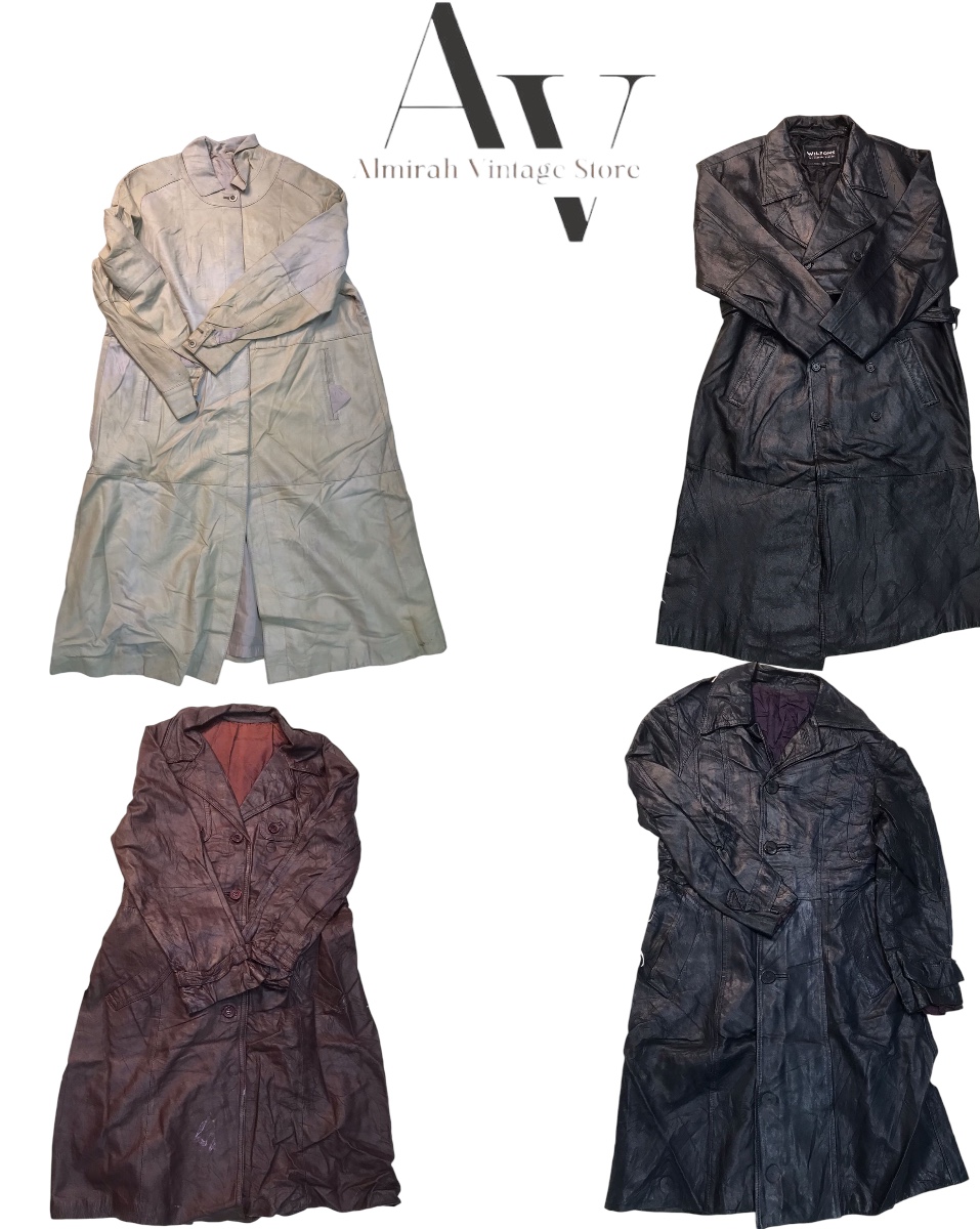 Y2k leather trenchcoats 30 pcs