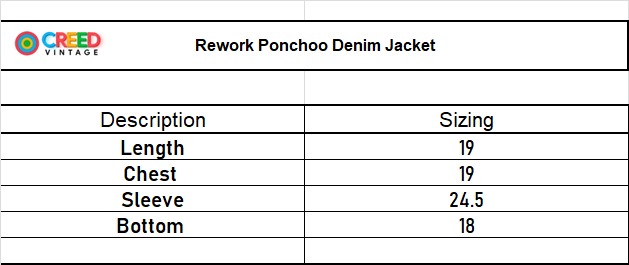 CR2791 Upcycled Denim Ponchoo Jacken - 16 Stück