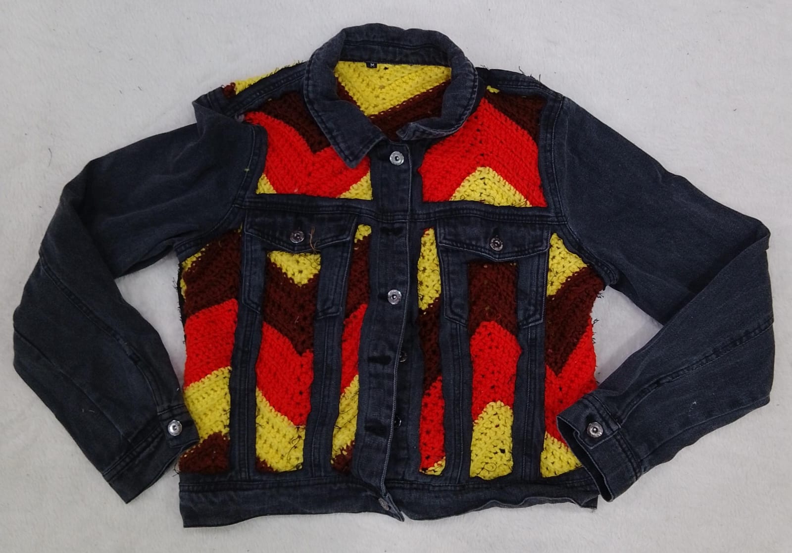 CR2791 Upcycled Denim Ponchoo Jacken - 16 Stück