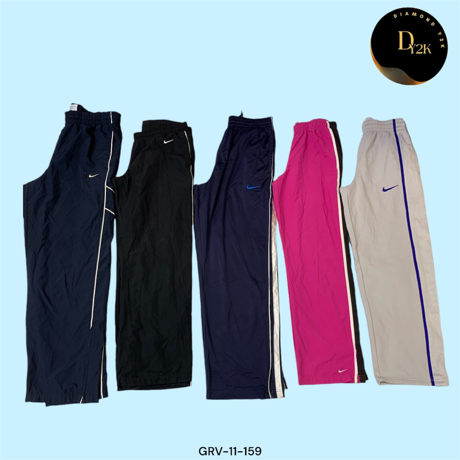 Pantalon large vintage Y2K Nike pour un style sans effort (GRV-11-158)