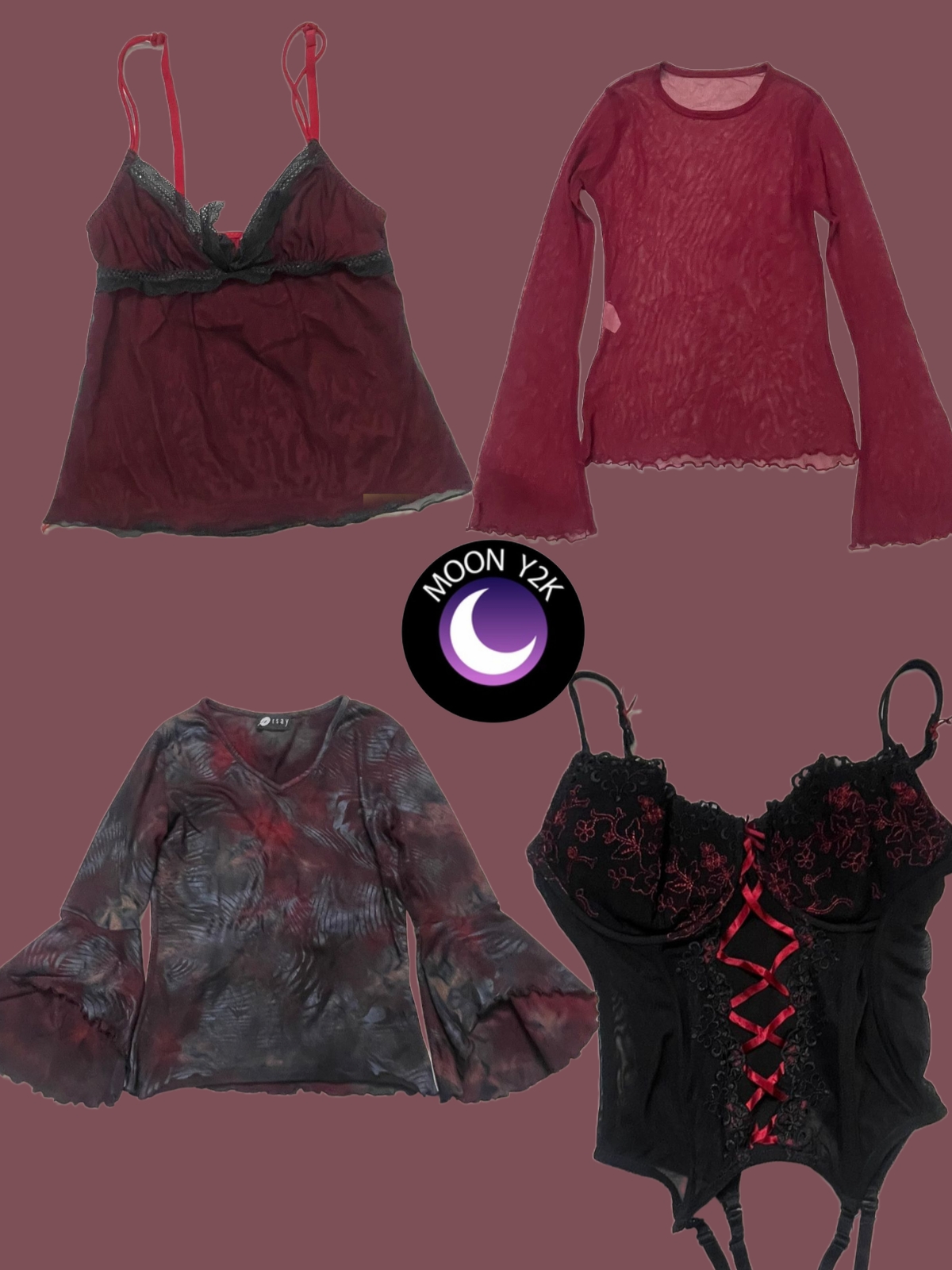 Y2K romantische Gothic-Oberteile Mix (A-151)(2)