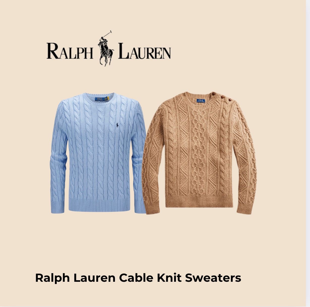 Ralph lauren cable knit sweaters