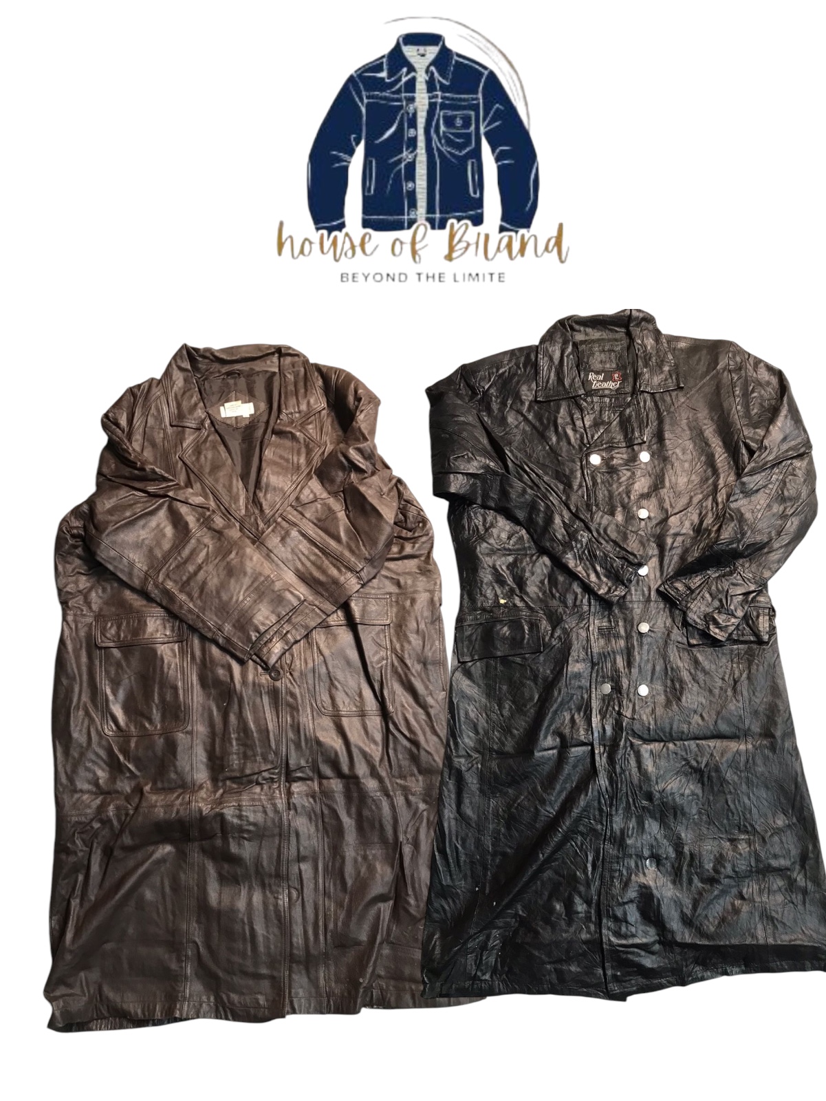 Manteau en cuir des années 90 style Y2K