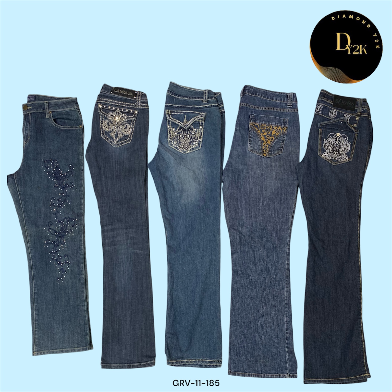 Low-Rise Y2K Jeans - Perfect for a Vintage Throwback (GRV-11-185)