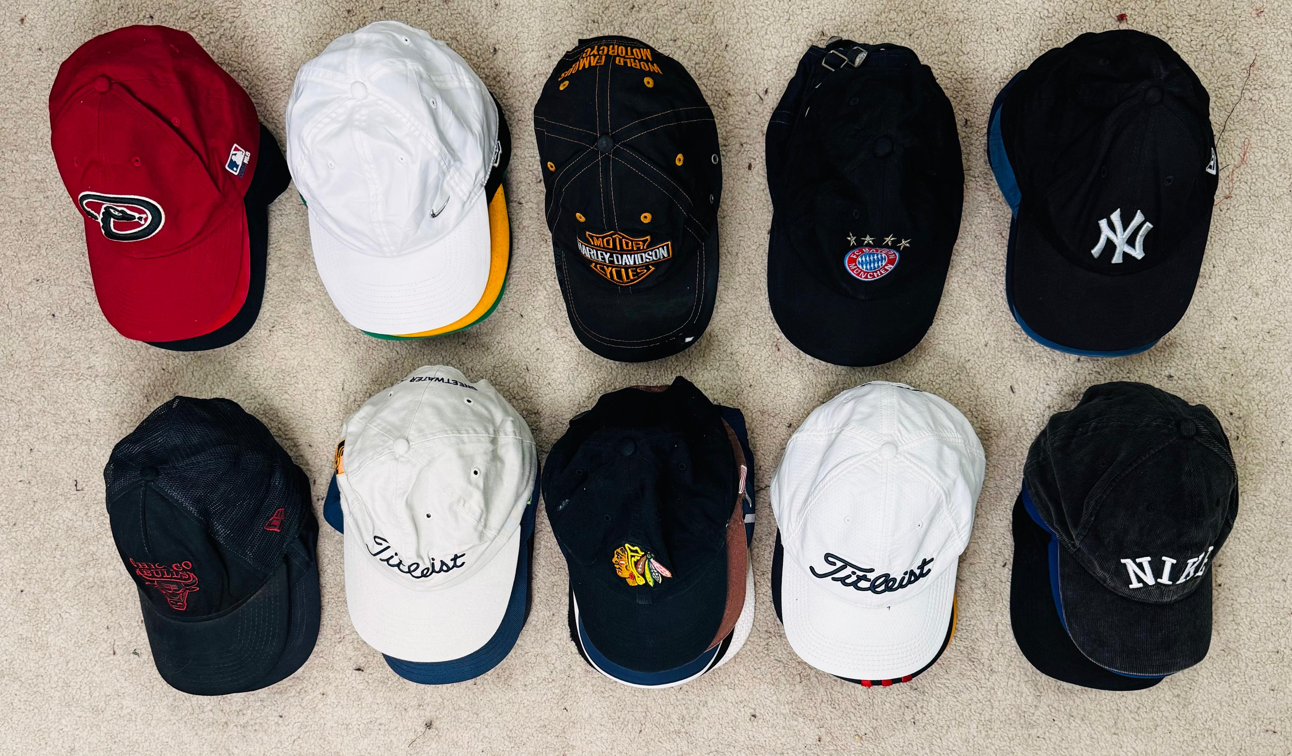 #VV217 Casquettes Vintage : TNF/NBA/NFL/Mélange 50PCs