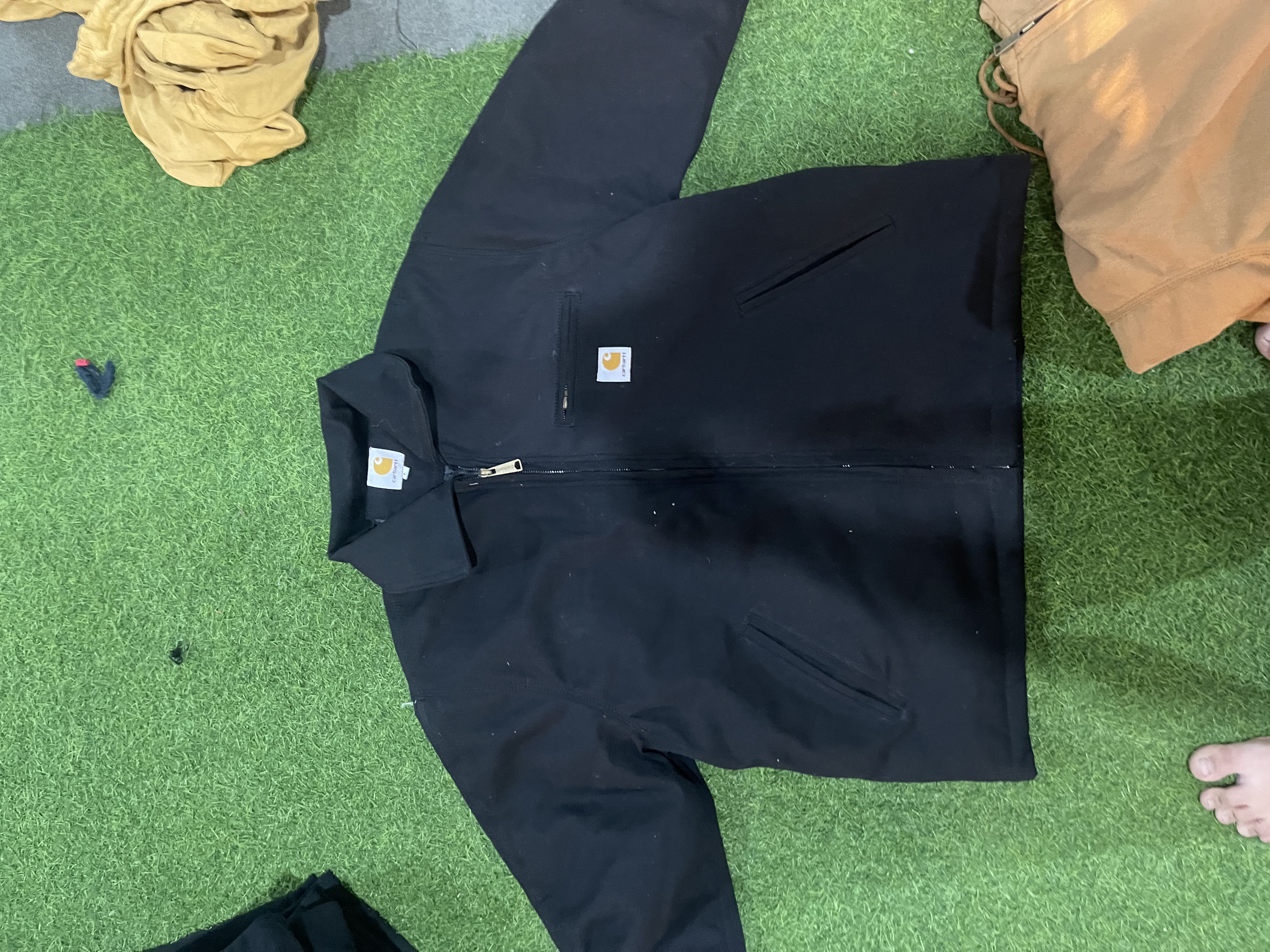 Carhartt rework style black jacket