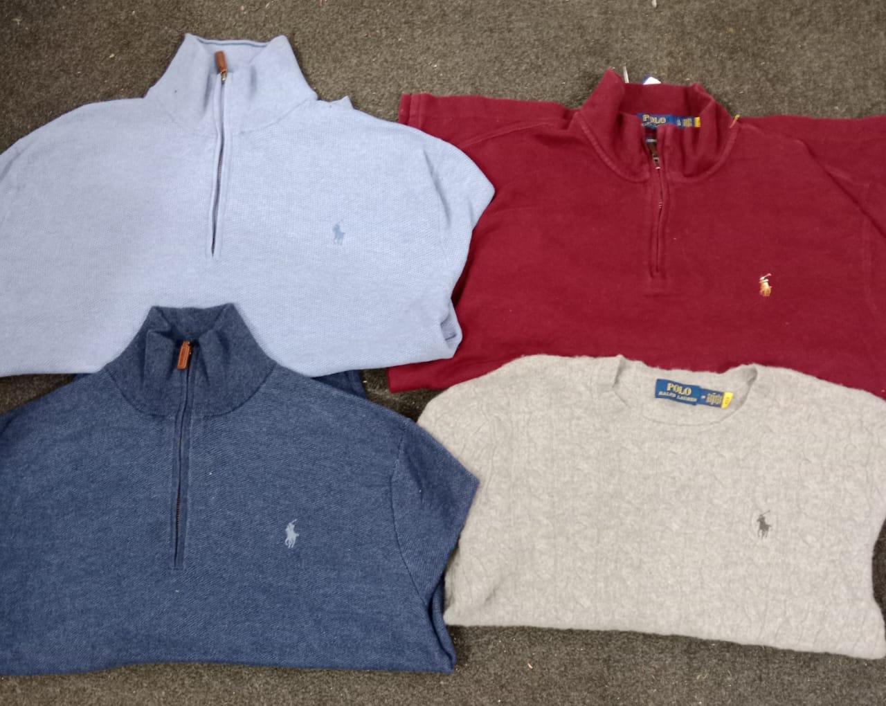 Polo Ralph Lauren pull à col zippé mi-haut en tricot torsadé