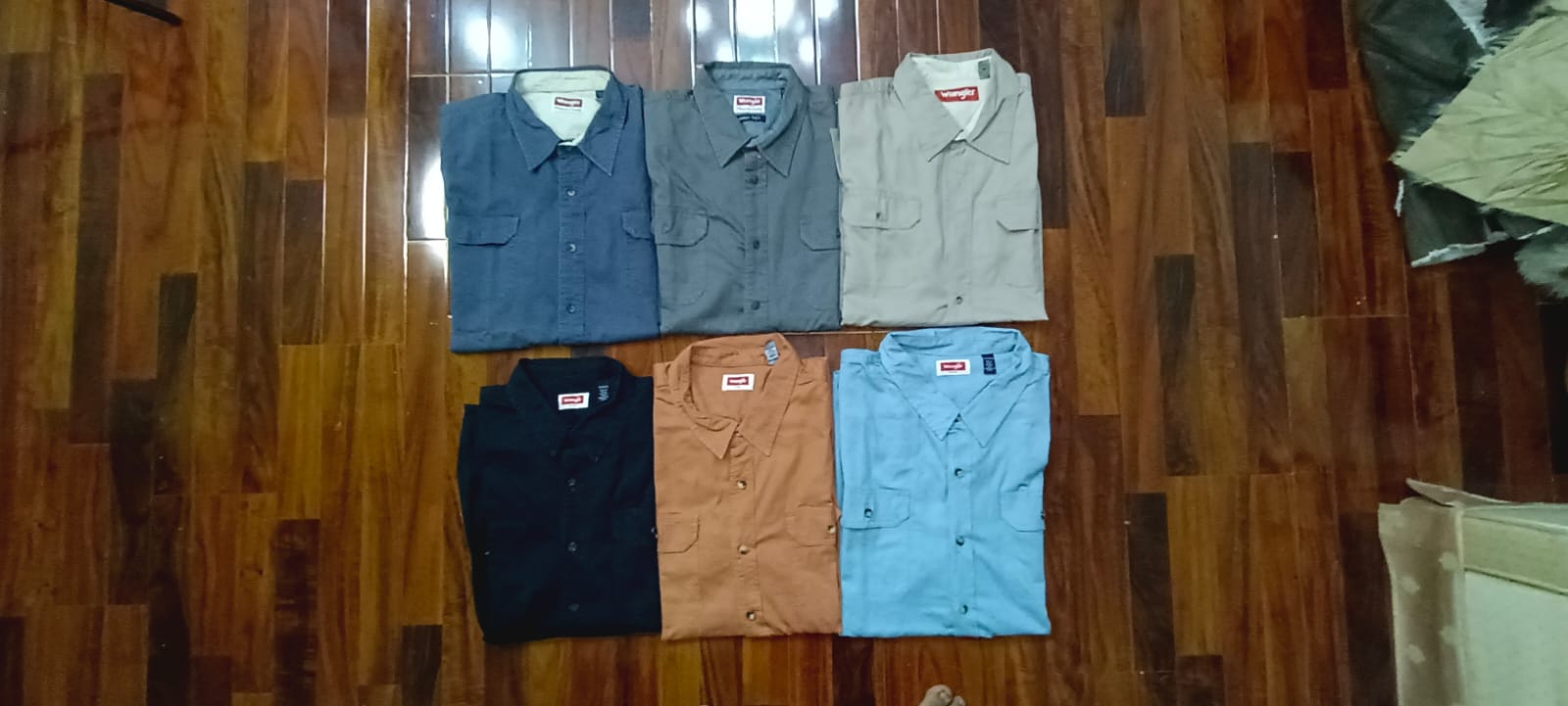 G0105 Vintage Wrangler Half Sleeves Shirts 6 Pieces