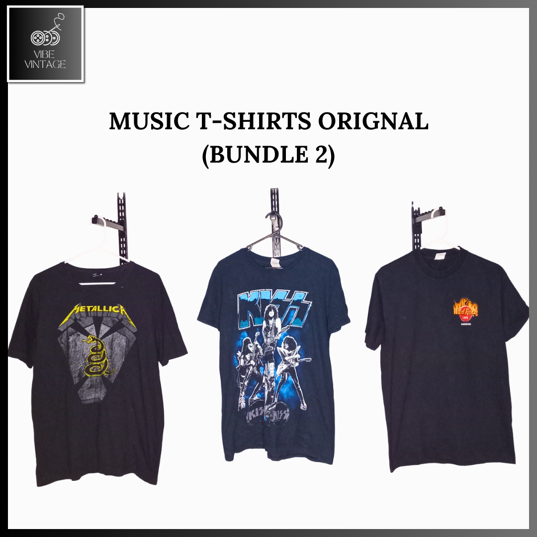 T-SHIRTS DE MUSIQUE ORIGINAUX - 25 PCS (BUNDLE 1)