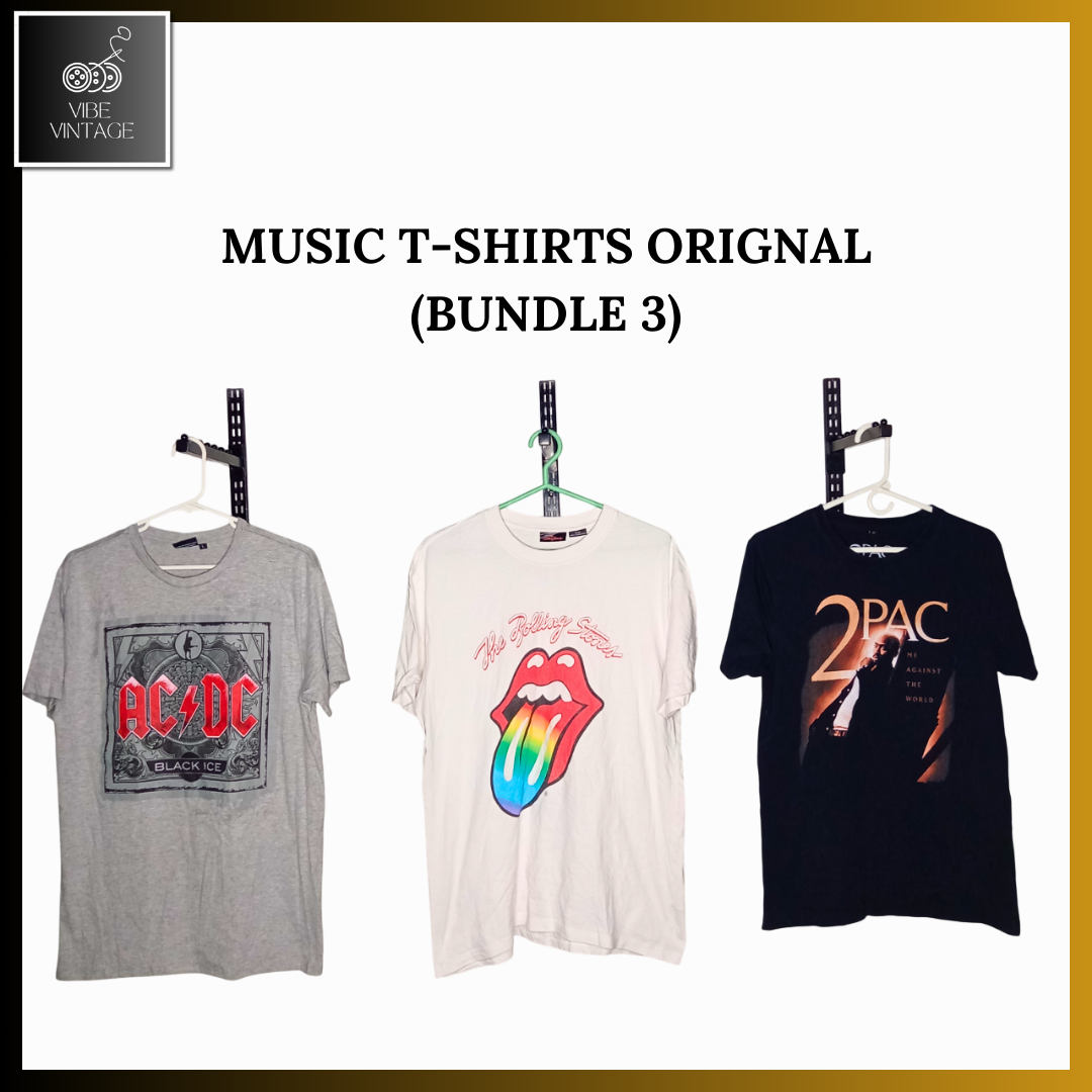 MUSIK T-SHIRTS ORIGINAL - 25 STÜCK (BUNDLE 2)