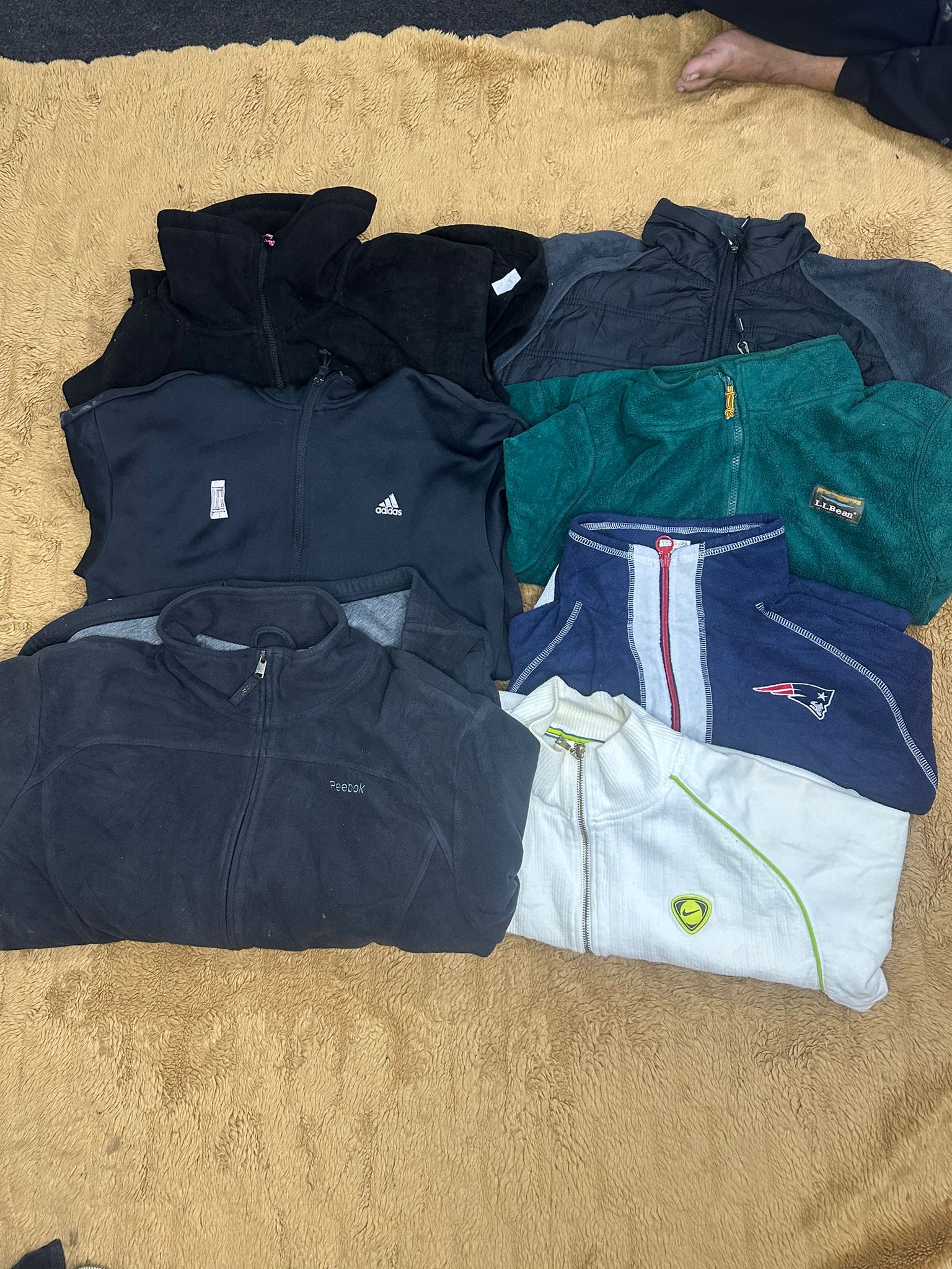 Mixed Branded Fleece Track Jackets 7 pc