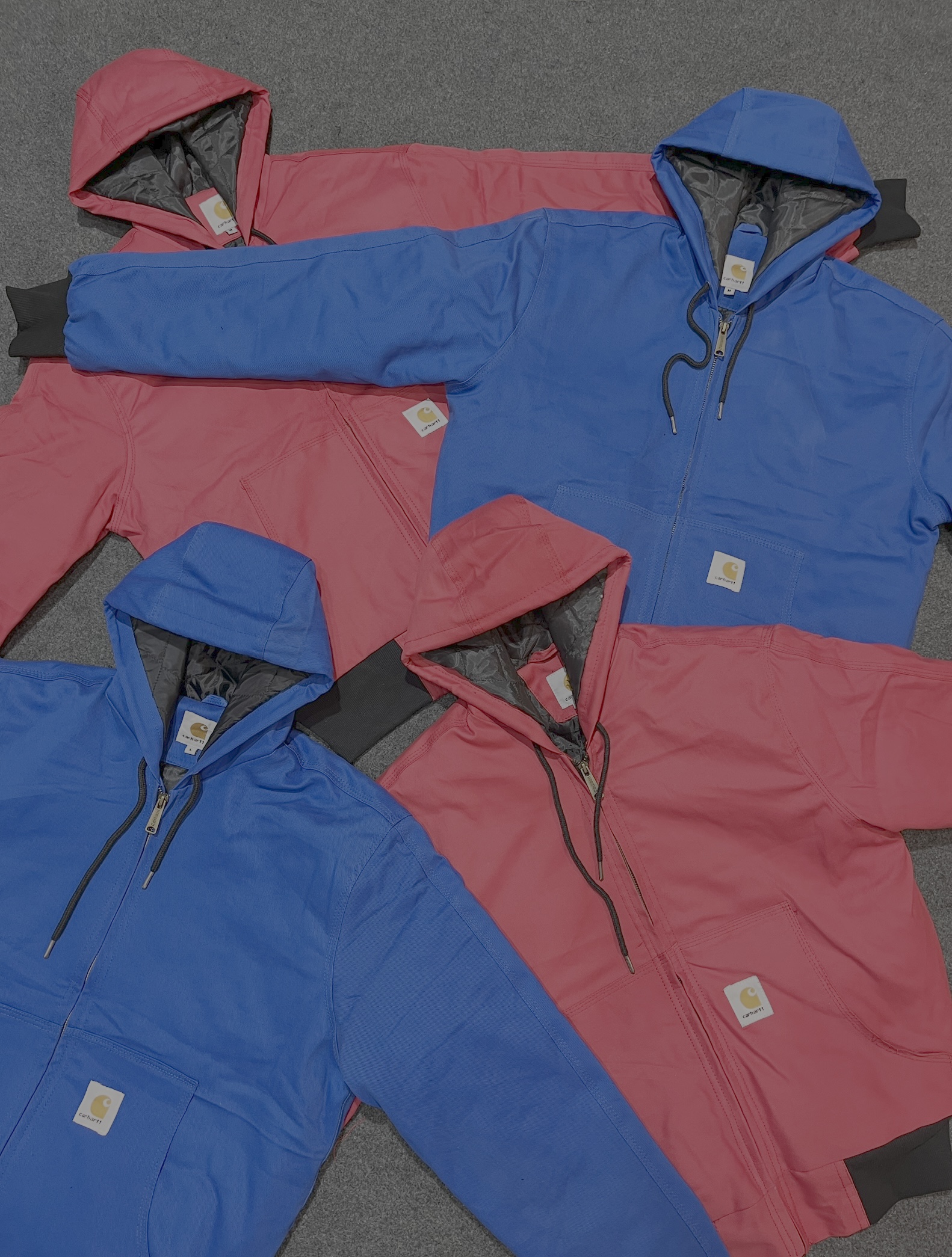 Carhartt Rework Style Red/Blue hooded jackets MOQ-25