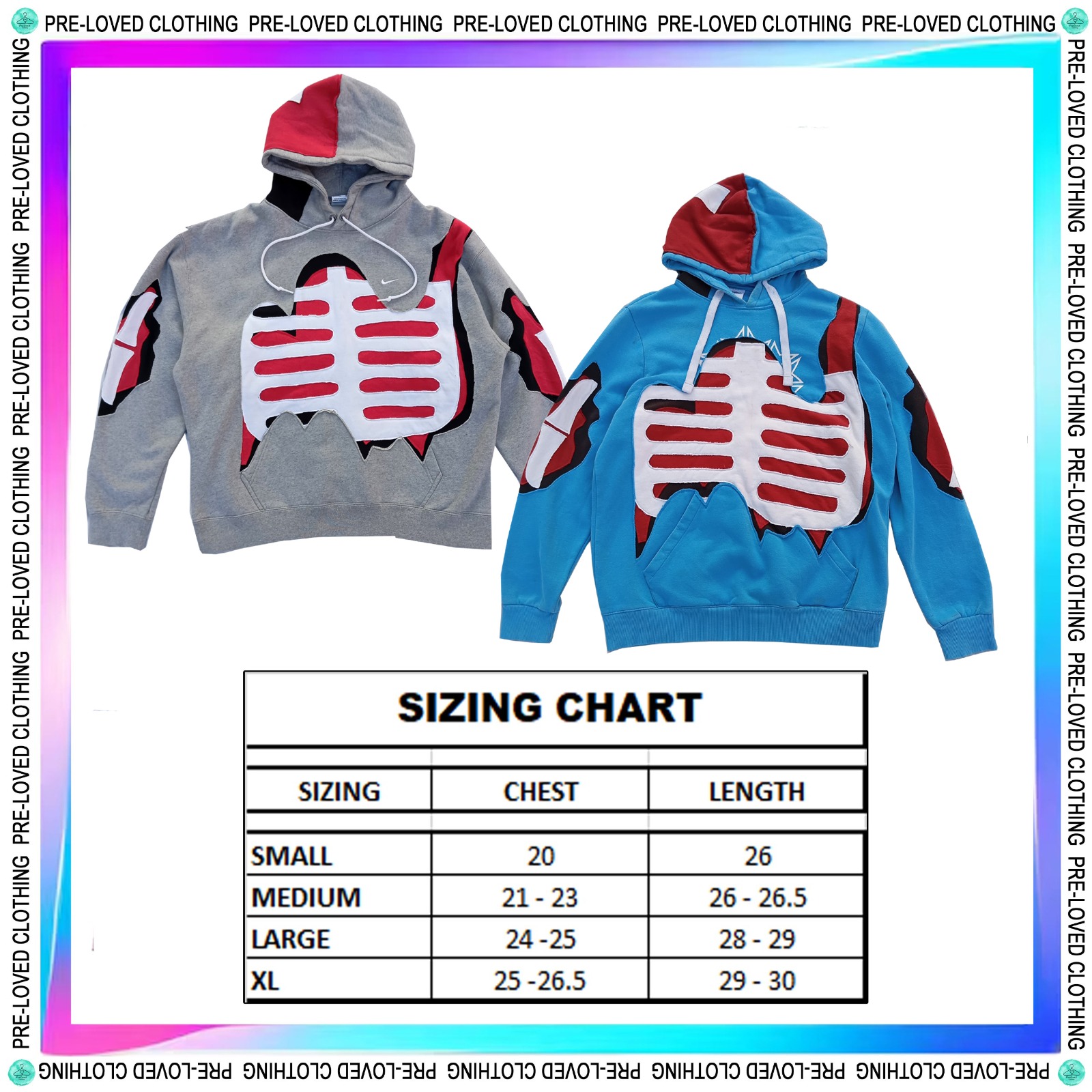 Mix style Upcycled hoodies