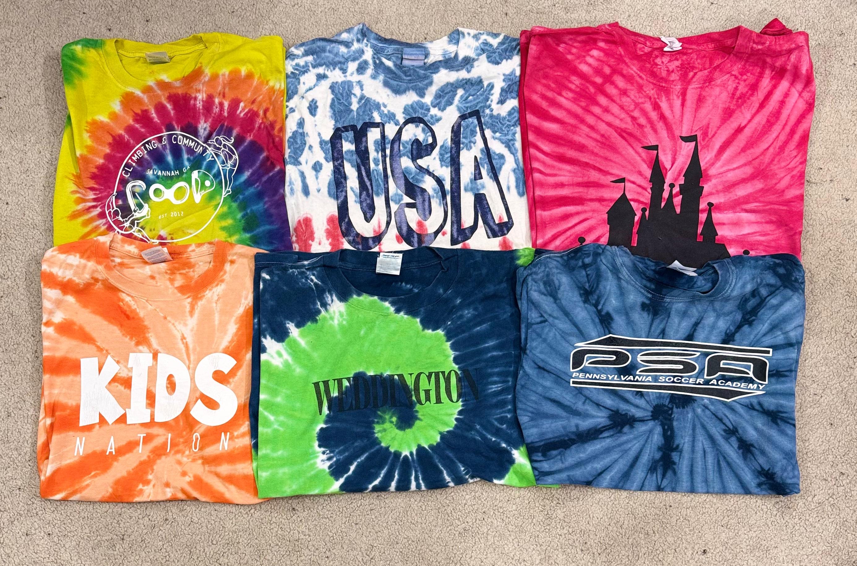 #VV277 Tye dye T-Shirts Mix Brand 30 PCs