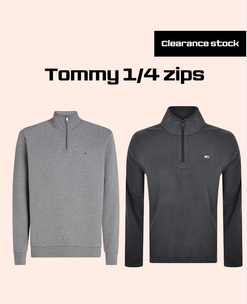 Tommy 1/4 zip sweaters