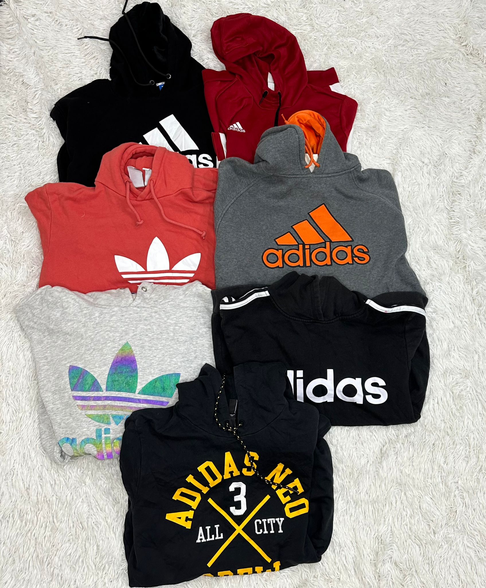 Adidas Hoodies - Small to XXL (7Pcs)