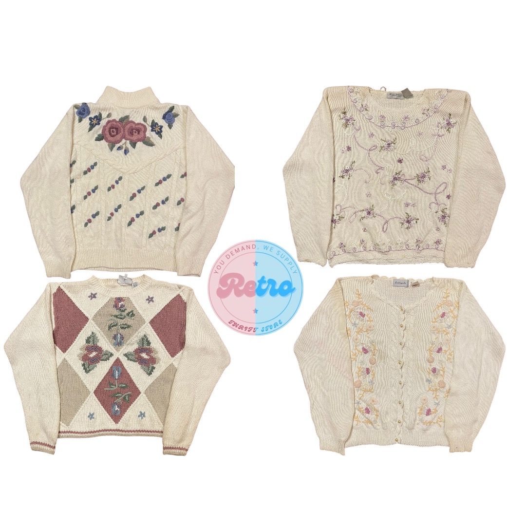 Winter Blooms Y2K Knit Mix: 6 Sweaters