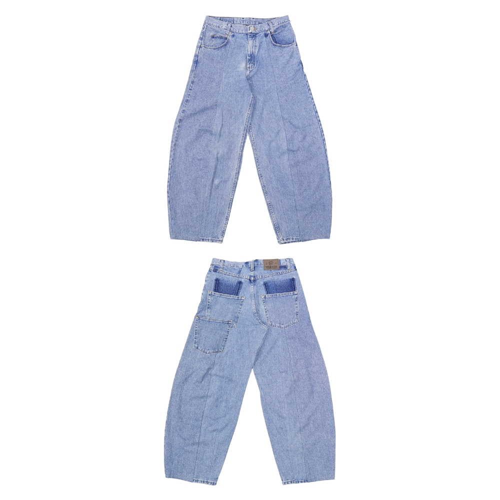 Pacote de 100 peças de Jeans Baggy Reestilizado