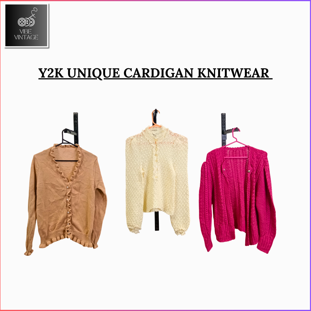 Y2K UNIQUE CARDIGAN KNITWEAR - 09PCS