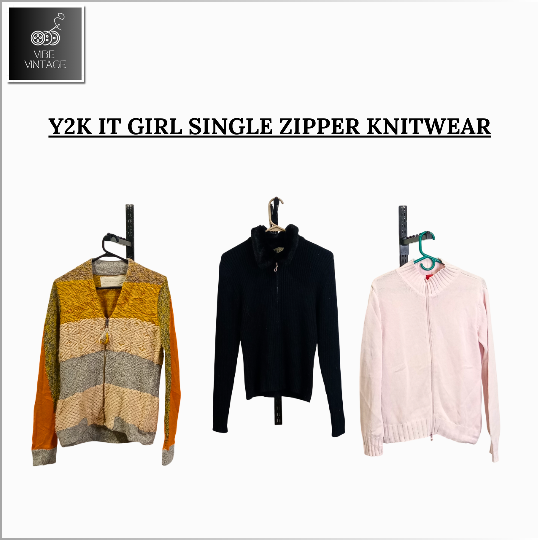 Y2K IT GIRL SINGLE ZIPPER - 09 PCS