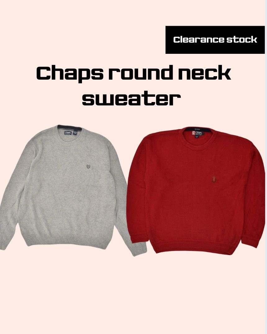 Chaps round neck sweaters - 25 pieces