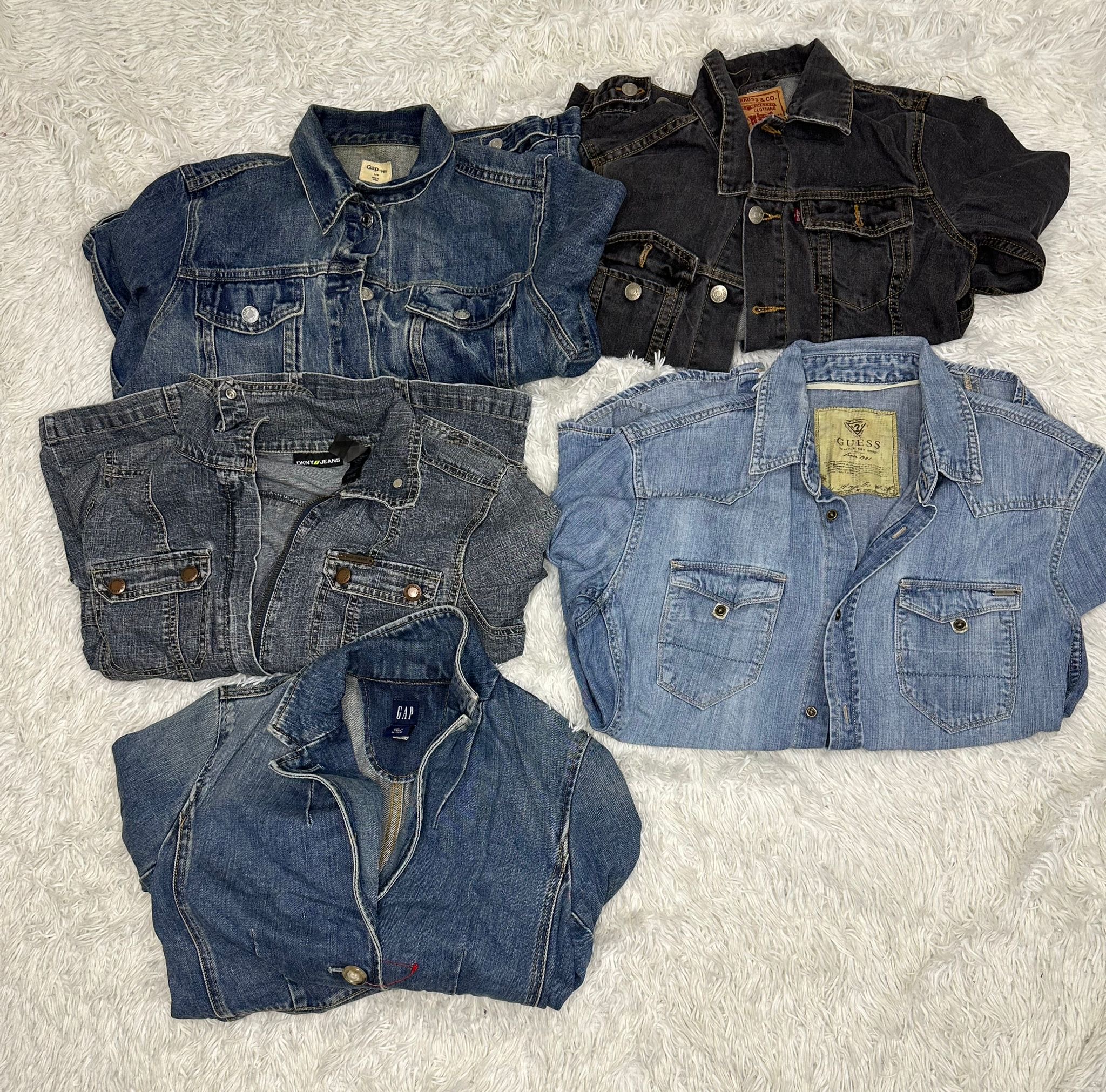 Denim Jackets - Mixed Brands , CK, Guess, Gap (8 Pcs)