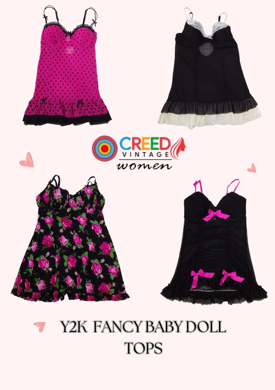 CR2904 Y2K Tops Fancy Baby Doll - 10 pcs