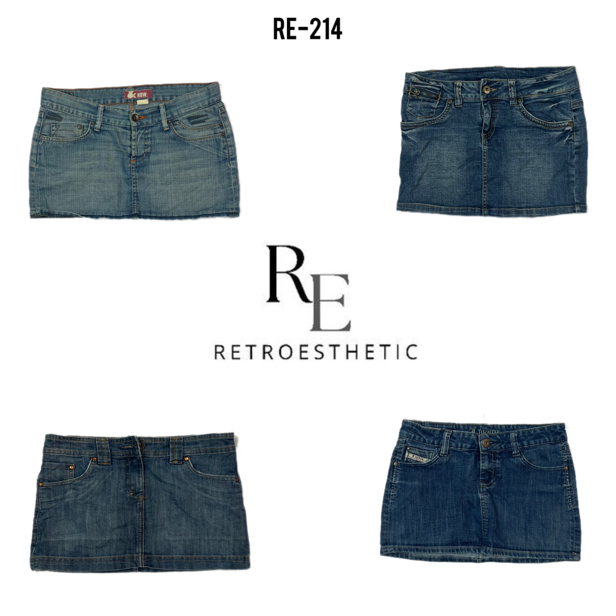 Y2K IT Girl Denim Mini Skirts (RE-214)