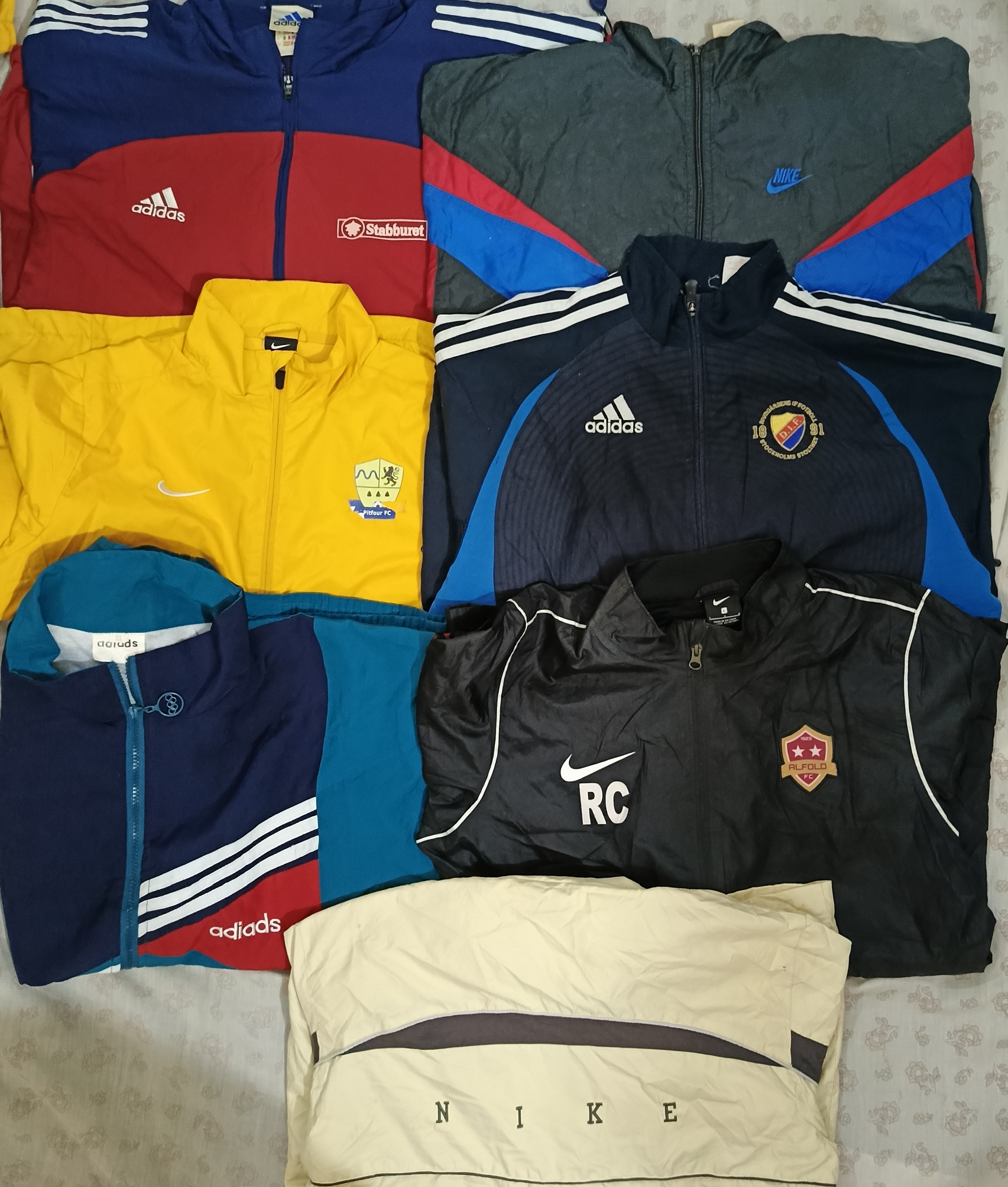 Nike and adidas windbreakers