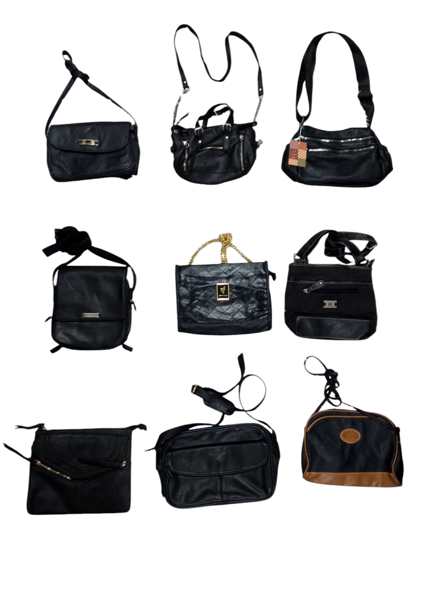 Bolsas midi estéticas em tom preto - 11 pcs