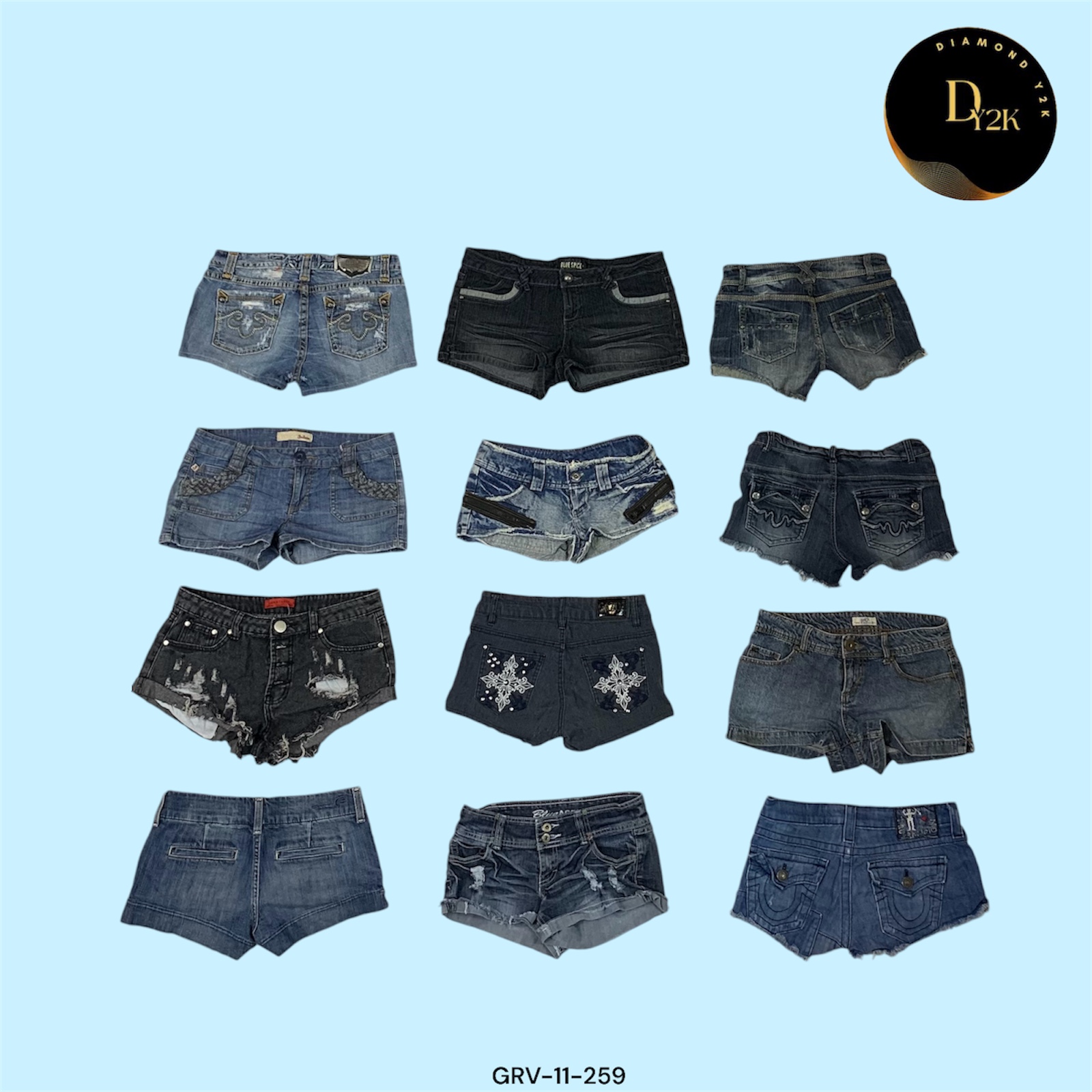 Hot Y2K Style Mini Shorts – True Religion Edition