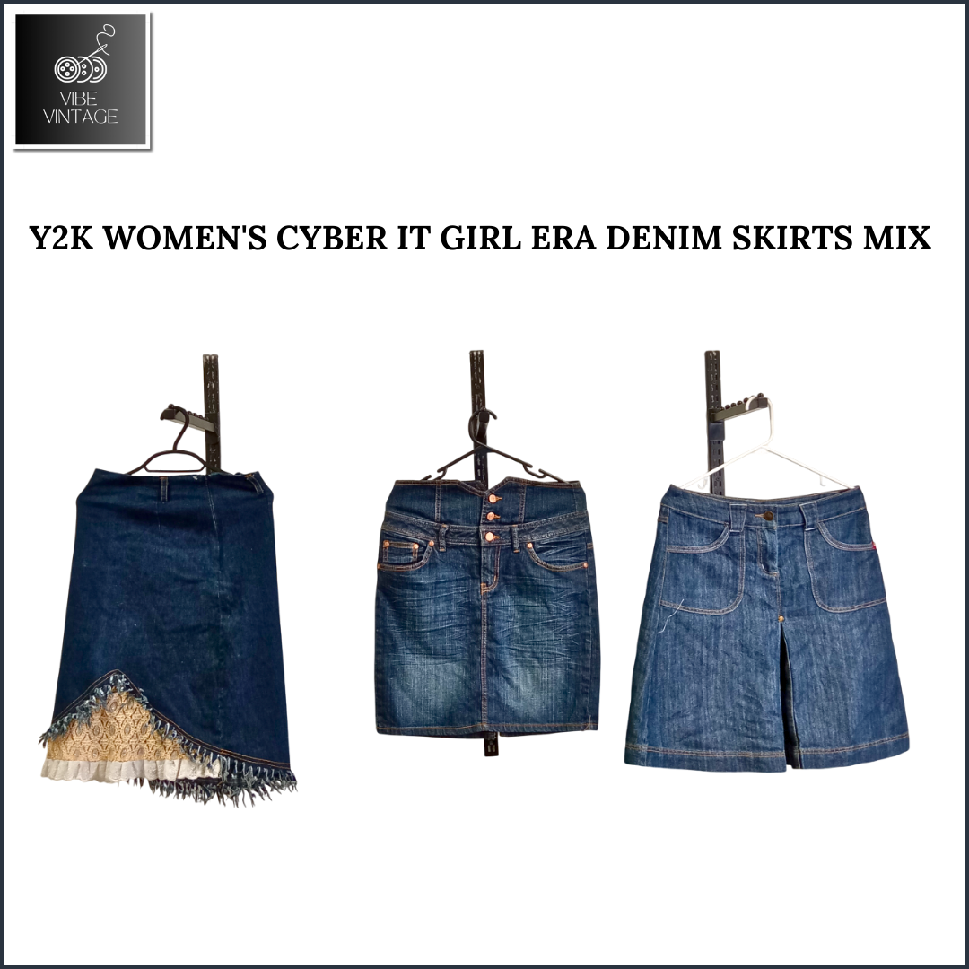 Y2K WOMEN'S CYBER IT GIRL ERA DENIM SKIRTS MIX - 10 PCS