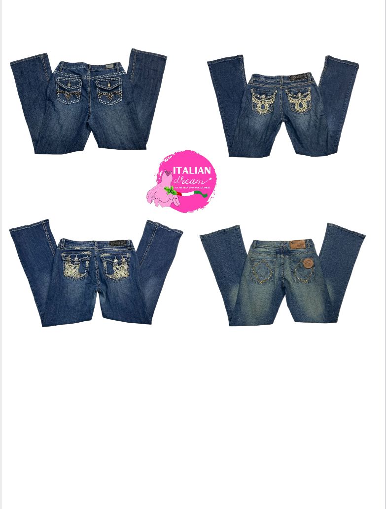 Back embellished y2k jeans mix