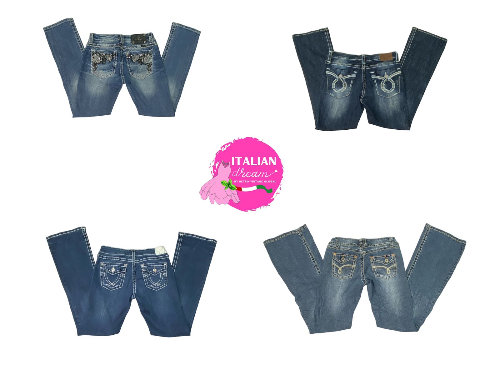 Low rise y2k core jeans 8pcs