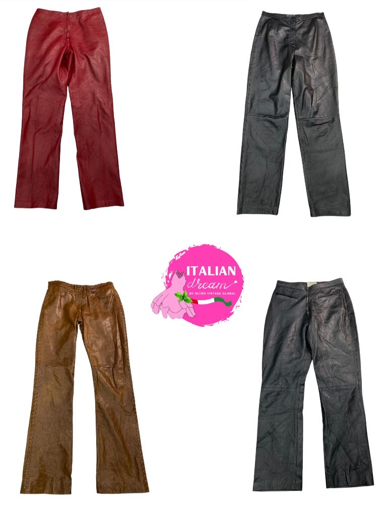 2000's core unique leather pants mix