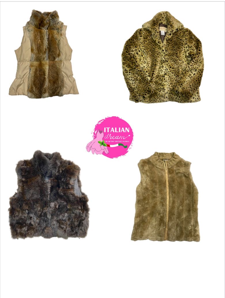 Y2k faux fur jackets mix