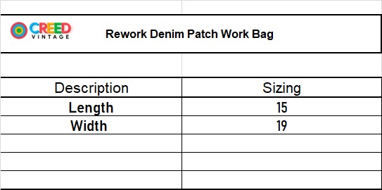 Rework Denim Patchwork Bags