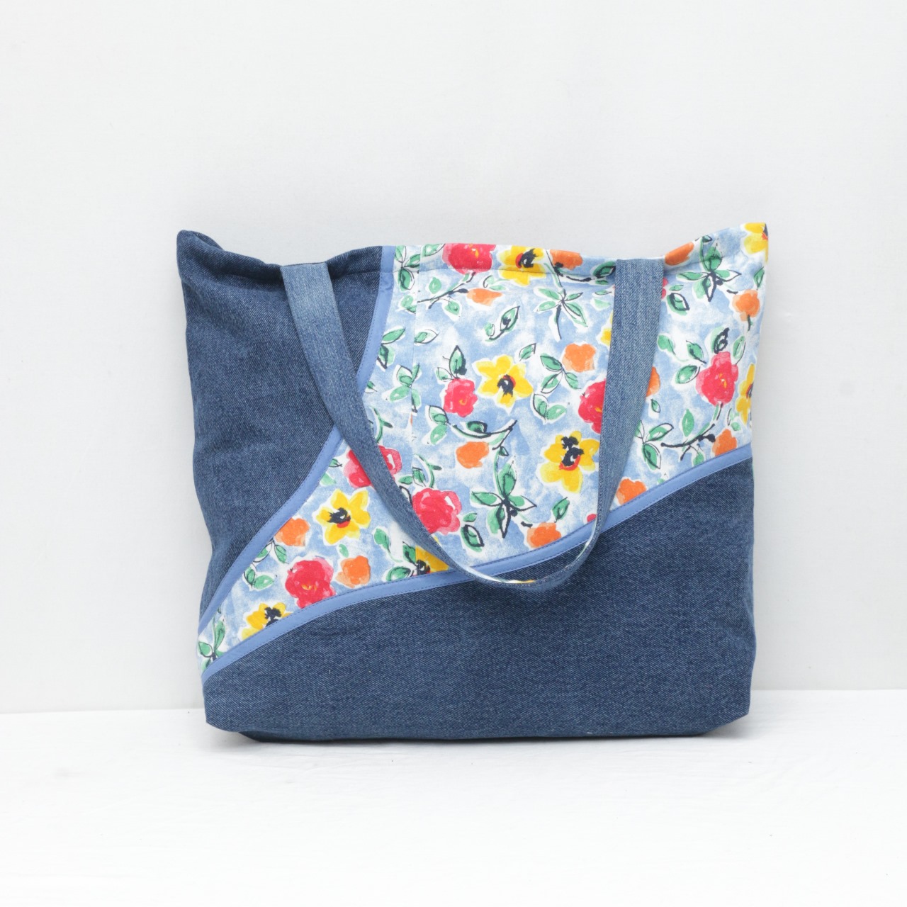 Borse in denim patchwork Rework