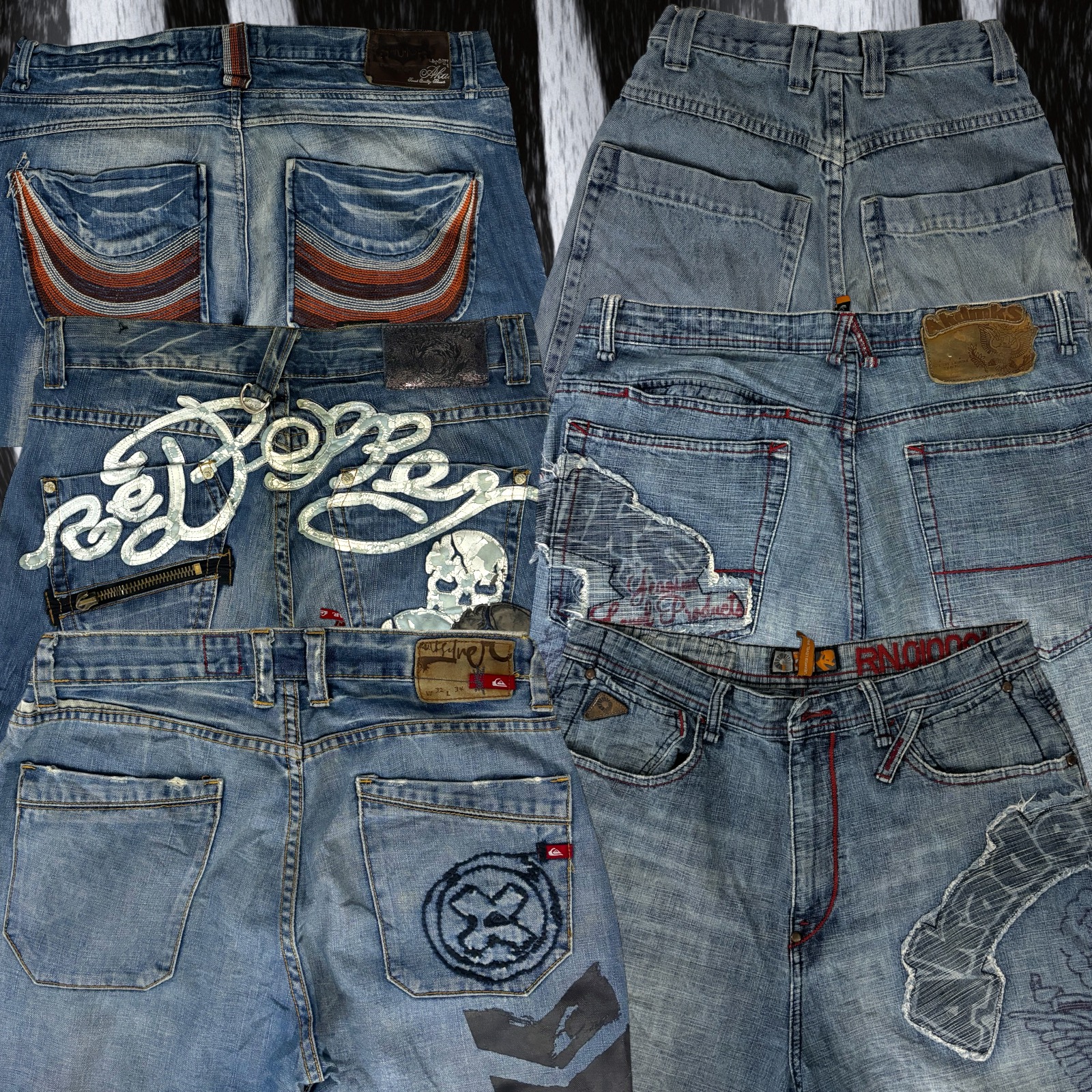 Y2k Hip Hop Baggy Jeans 20 pcs ( B56)