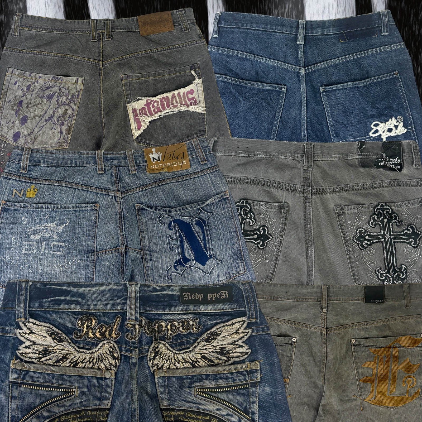 Y2k Hip Hop Baggy Jeans 20 pcs (B51)